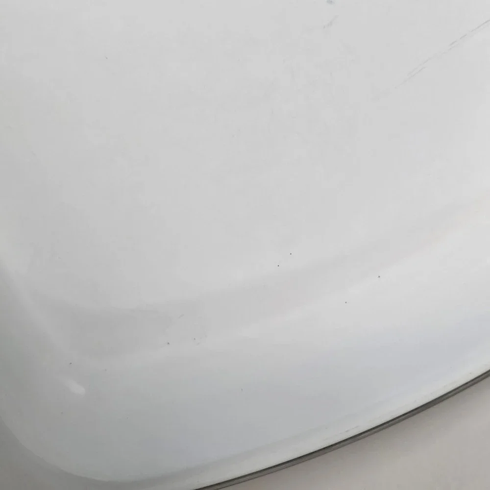KitchenAid Roasting Pan Large White Enamel Rectangular Casserole Dish Vintage